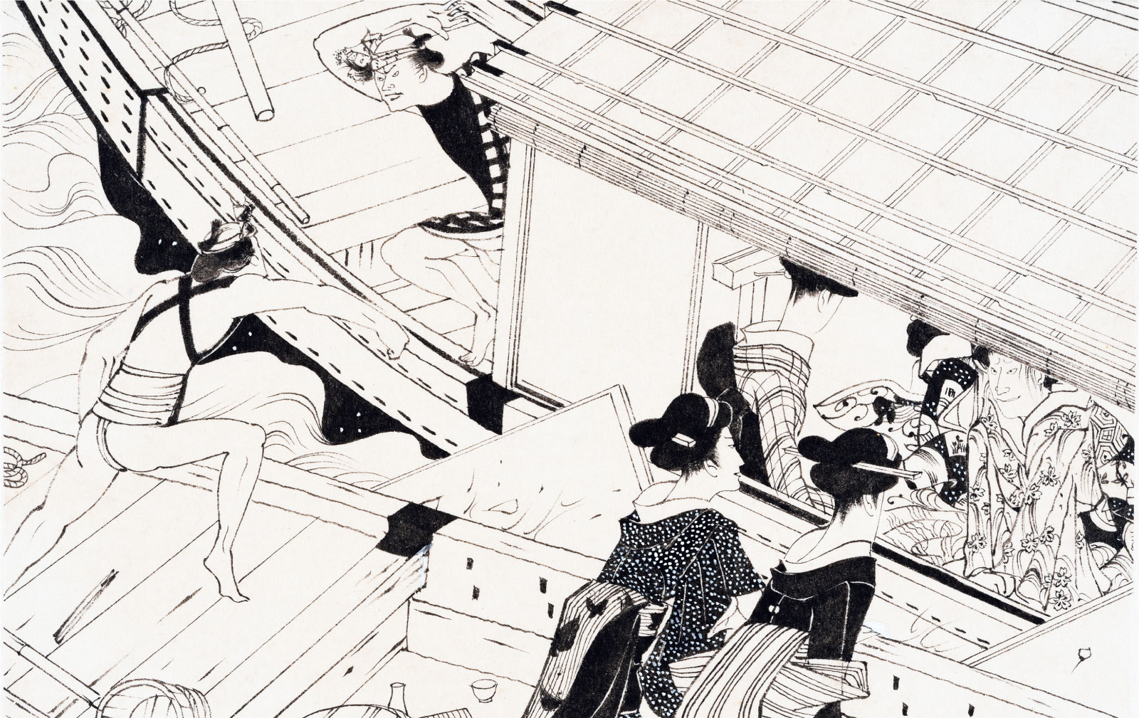 邦枝完二「江戸役者」挿絵原画画帖より第65図