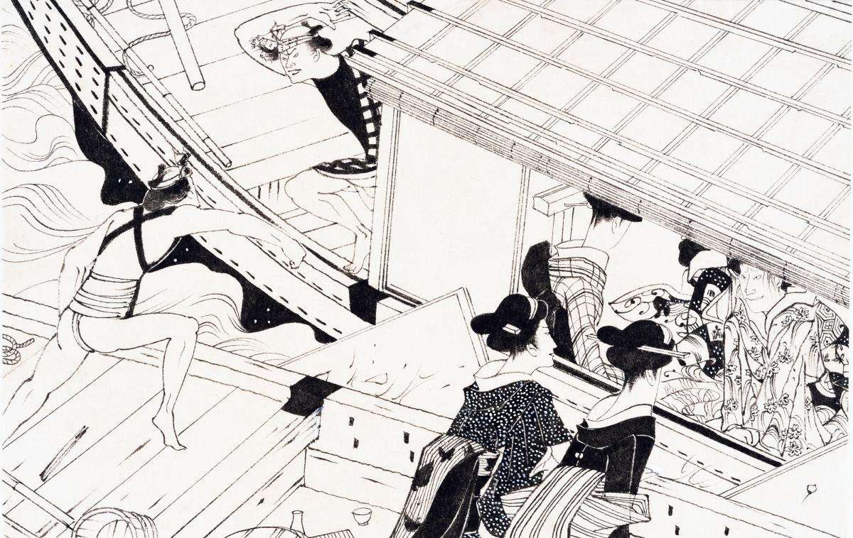 小村雪岱《「江戸役者」挿絵原画画帖》より第65図