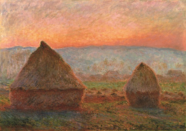 クロード・モネ《ジヴェルニーの積みわら、夕日》1888-1889年